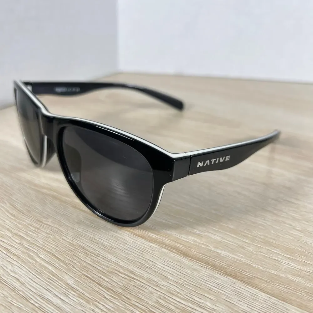 Native Acadia 193 300 AC Sunglasses 17 V1 Polished Black Excellent Cond!